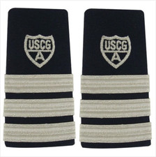 GENUINE U.S. COAST GUARD AUXILIARY ENHANCED SHOULDER BOARD: DIVISION COMMANDER