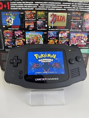 Nintendo GameBoy Advance GBA With Backlit Hispeedido IPS V5 Screen Modded Black