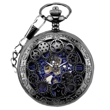 NieR:Automata 2B YoRHa No. 2 Type B Mechanical Pocket Watch Clamshell Watches 
