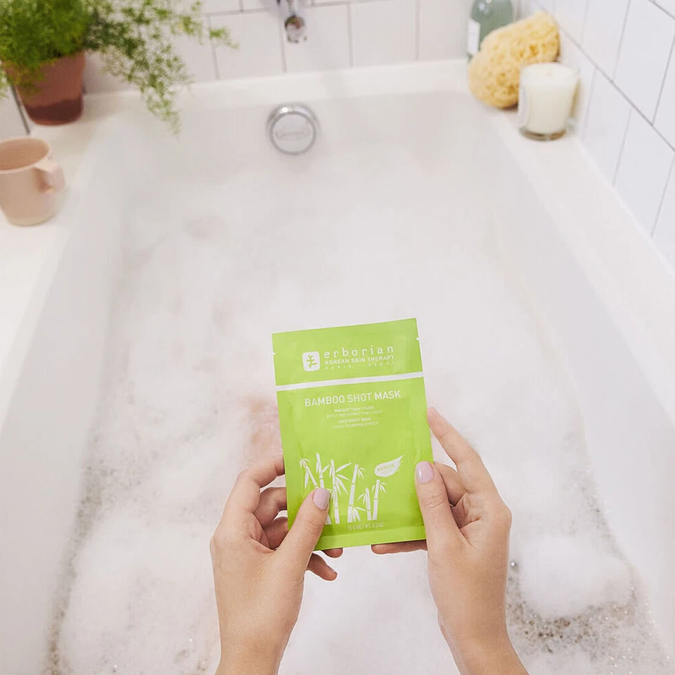 ERBORIAN Bamboo Shot Hydrating & Refreshing Sheet Mask with Plumping Effect 15g - Image 3 of 3