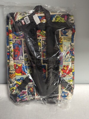 New Loungefly Marvel Comic Strip Slouch Backpack Nylon, With  display picture 1