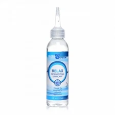 Relax Desensitizing Anal Lubricant 4oz Nozzle Tip - Clean Stream Numbing Lube 