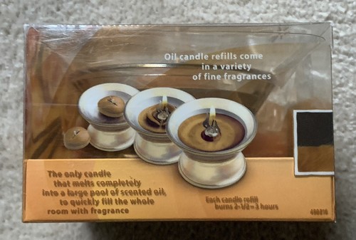 Glade Scented Oil Candle Glass Holder & 2 Candles *SPICED ROSE & VANILLA* New - Picture 2 of 5