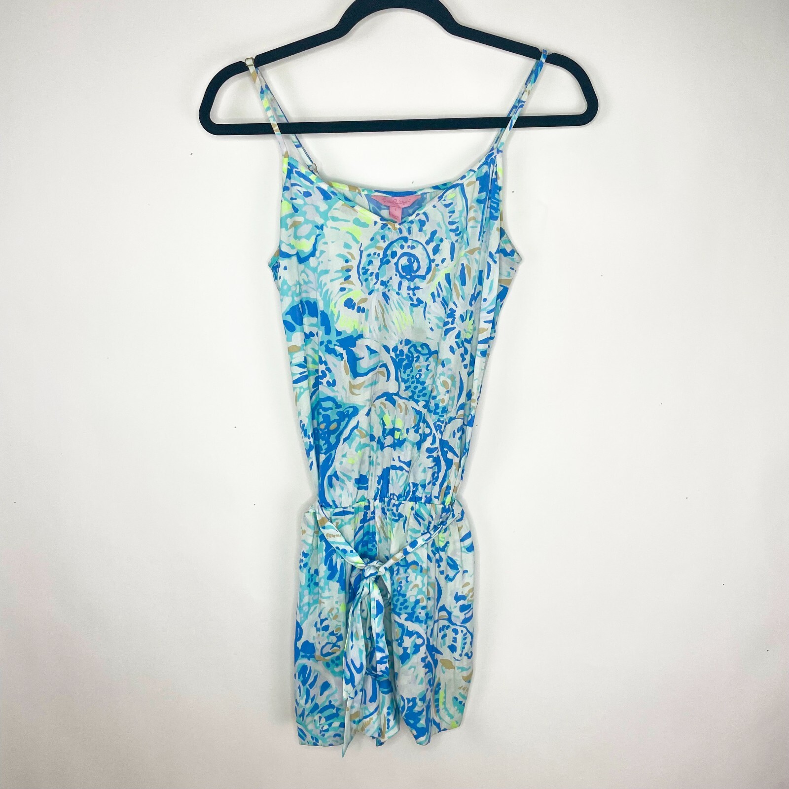 Lilly Pulitzer Deanna Tank Top Romper Bennet Blue Salty Seas Size Small ...