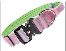 Premium Dog Collar Tactical with Handle Heavy Duty Metal Buckle Thick Durable L