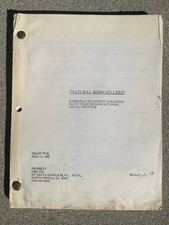 Vtg 1993 Natural Born Killers NBK Original Draft Script Tarantino Oliver Stone