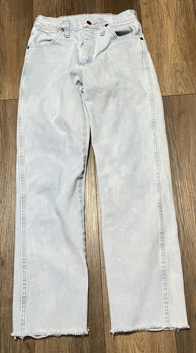 VTG 90's Wrangler ProRodeo Competition Jeans Mens 28x30 (29x36TAG) Raw Cut Hem