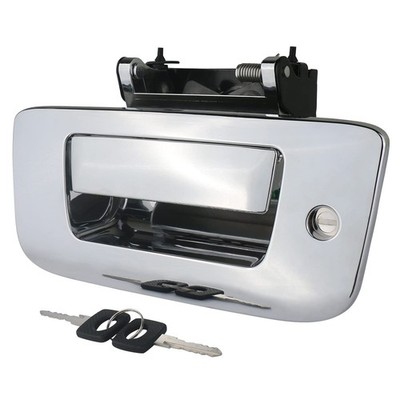 APPERFiT Locking Tailgate Handle Latch w/Bezel & Lock Cylinder & Keys Chrome 