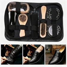 Shoe Cleaner Polish Shine Care Kit 3 Brushes For Leather Boots Set