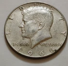 1966 Kennedy Half Dollar • 40% Silver • Circulated • X169
