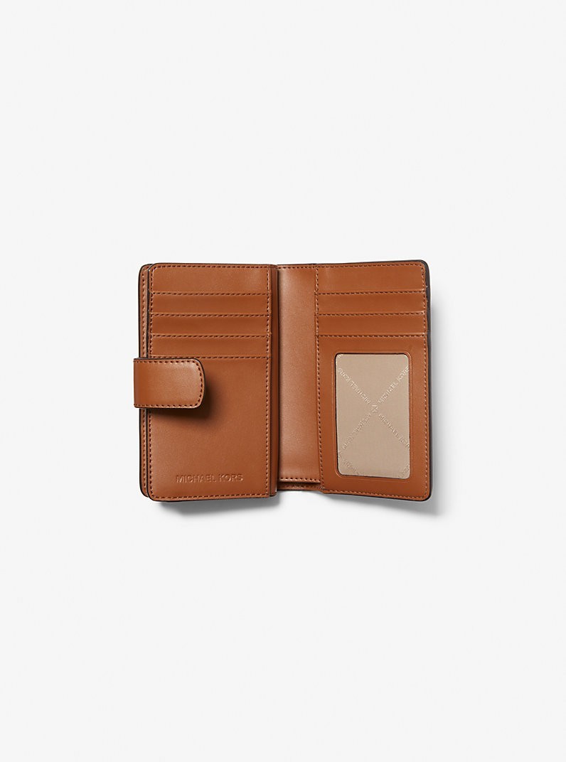 Michael Kors Jet Set Medium Bifold Zip Coin Signature Logo Wallet