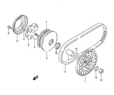 Suzuki Genuine ATV Movable Drive Face Roller Engine Transmission 21650-29A20-000