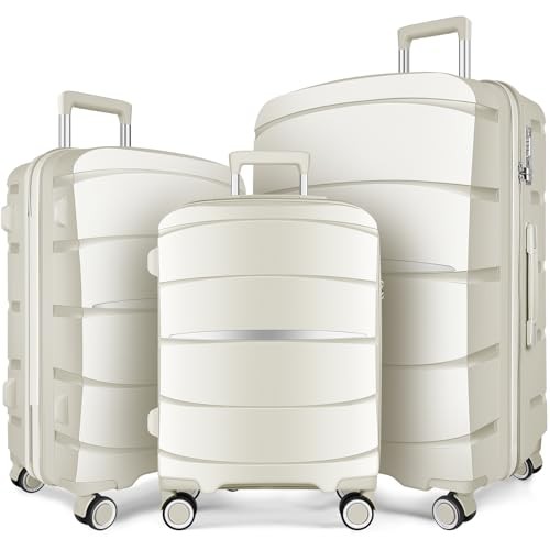 Sets With Spinner Wheels (20/24/28 Inch), Pp+abs Suitcase Se