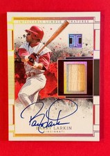2025 Panini Impeccable Baseball: Barry Larkin #ILS-BL (AU) Lumber game used /10