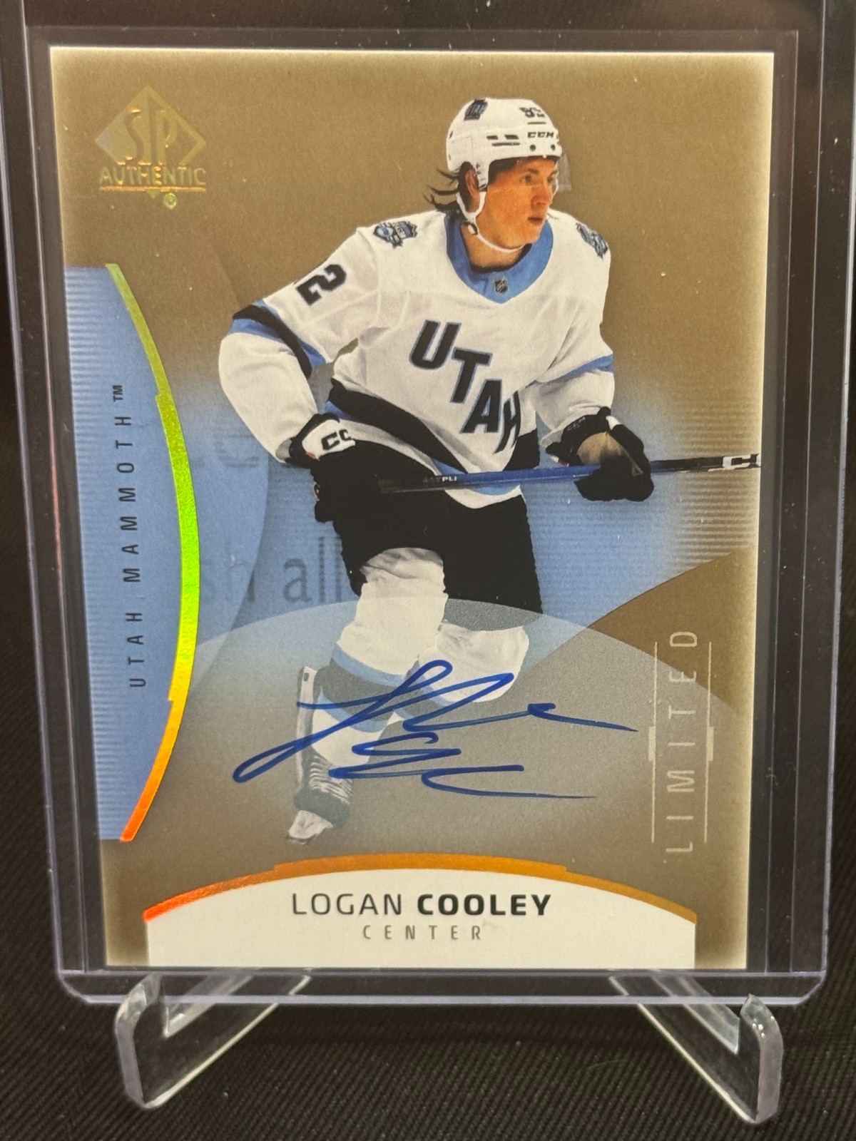 2025-26 SP Authentic Logan Cooley #96 Limited Auto Utah Mammoth