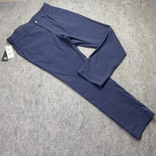 Adidas 5-Pocket Golf Pants Men 34 x 30* Blue Adicross Nylon Stretch Tapered