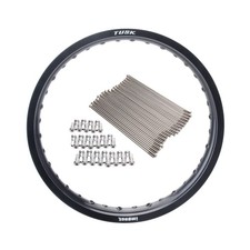 Tusk Impact Rear Rim and Spoke Kit 19 x 2.15 Black For Husqvarna FE 250 2014