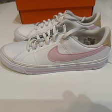 Size 6 GS - Nike Court Legacy Low White Pink Foam 2022