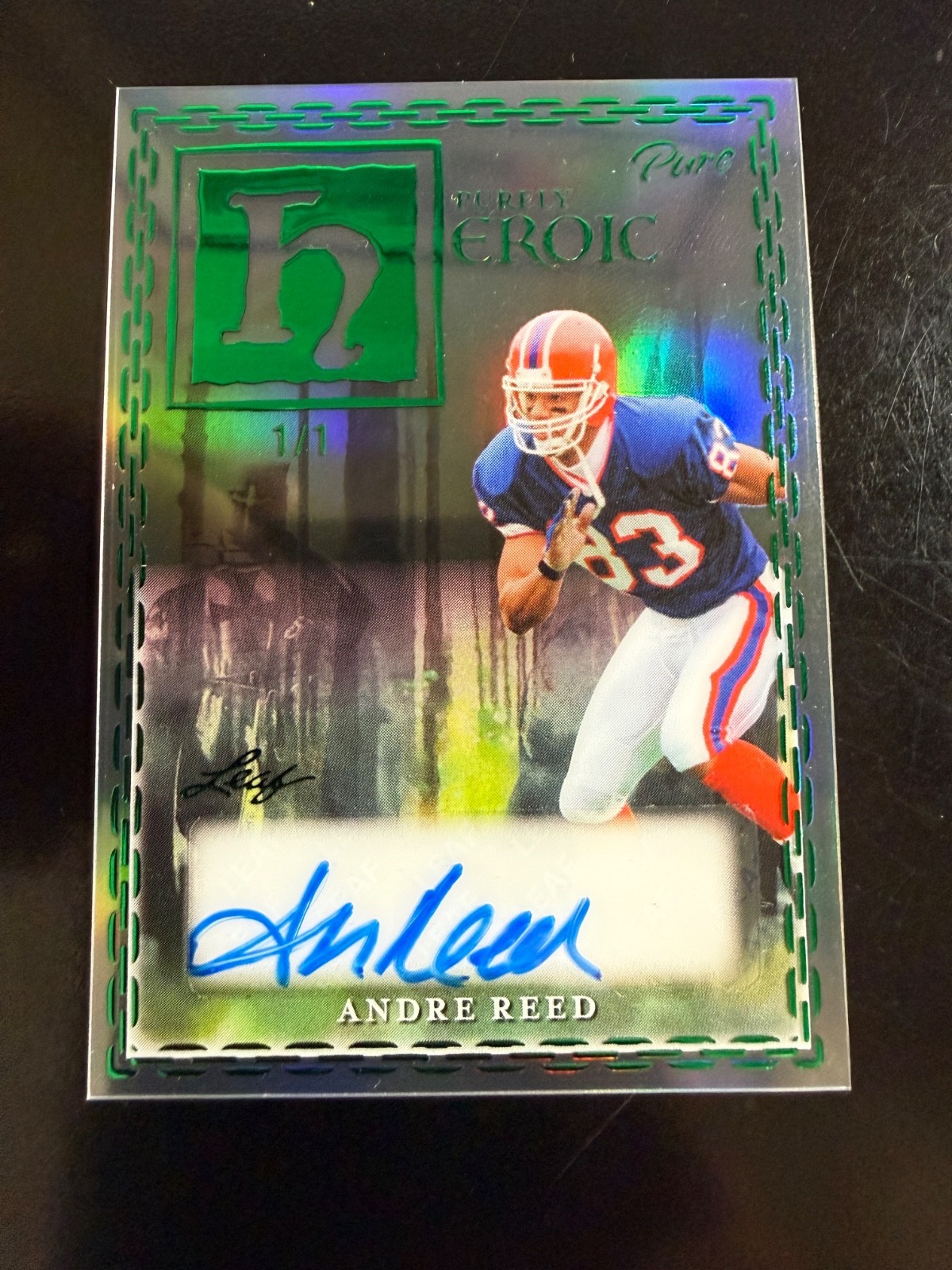 ANDRE REED 2025 LEAF PURELY HEROIC ACETATE CRYSTALS AUTO #PHA-AR2 1/1