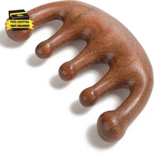 Wooden Comb, Wooden Scalp Massager, Massage Comb for Scalp Gua Sha, Head Massage