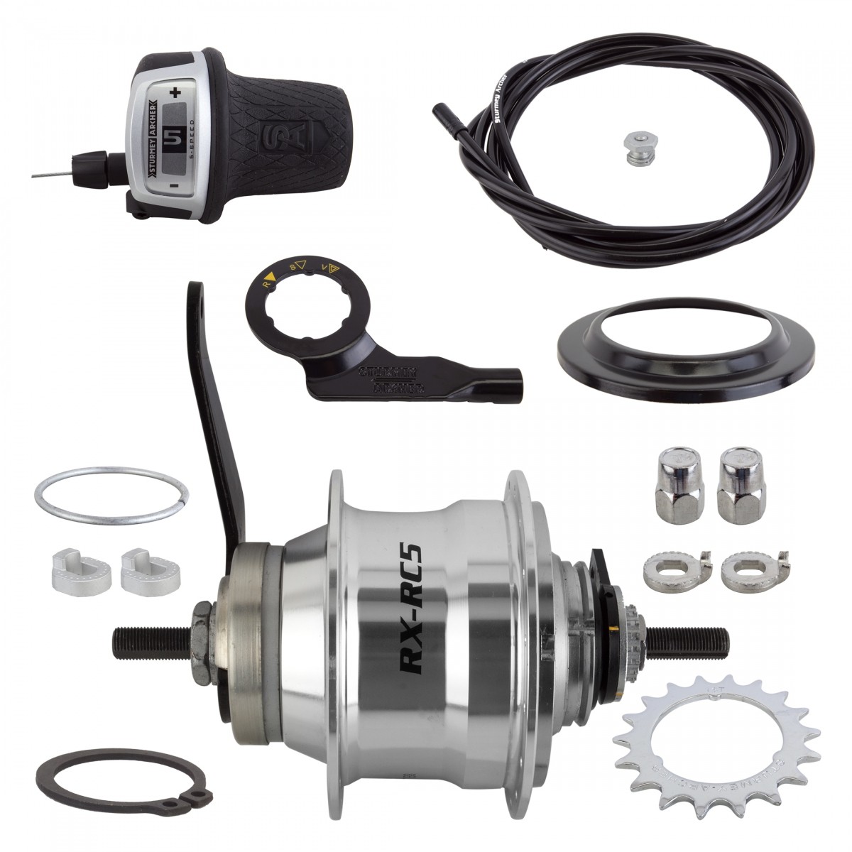 Sturmey Archer RX-RC5 5-скоростная втулка 32H 135OLD ножной тормоз серебристый 42290₽