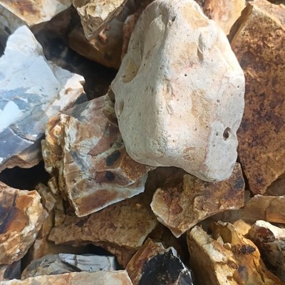 5lb of random chunks Flint Jasper Durzy Quartz agate mix 3+'' multicolor 