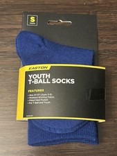 Easton Boys Blue Baseball Socks Size Youth Small Age 3-5 NEW NIP