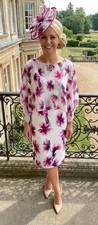 Jacques vert dress size 16 Pink Floral Mother Of The Bride Wedding Bnwt