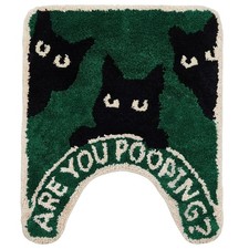Cat Toilet Rug - are You Pooping bathmat Handmade  Premium- 24in Hypebeast