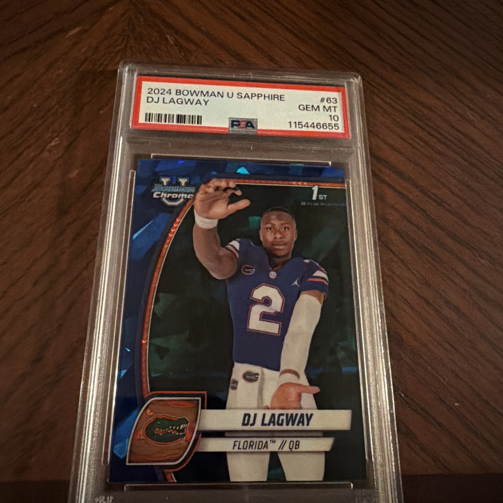 2024 Bowman University Chrome Sapphire Edition - DJ Lagway #63 (RC) PSA 10