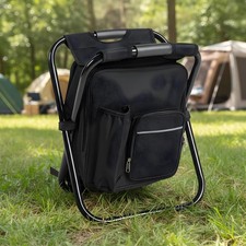 OHS 3-in-1 Camping Backpack Stool Cooling Bag Chair Folding Rucksack Seat