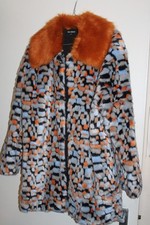 Faux Fur Women's Jacket from Net a Porter. Size L. Lovely vibrant colours.
