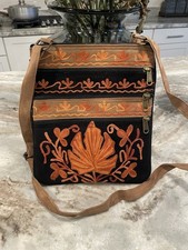 Suede Leather Embroidery Bag