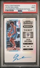 2022 Panini Contenders Jalen Williams Rookie Ticket Auto Premium Edition