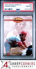 1993 TED WILLIAMS CO. #28 JOHNNY BENCH HOF PSA 10