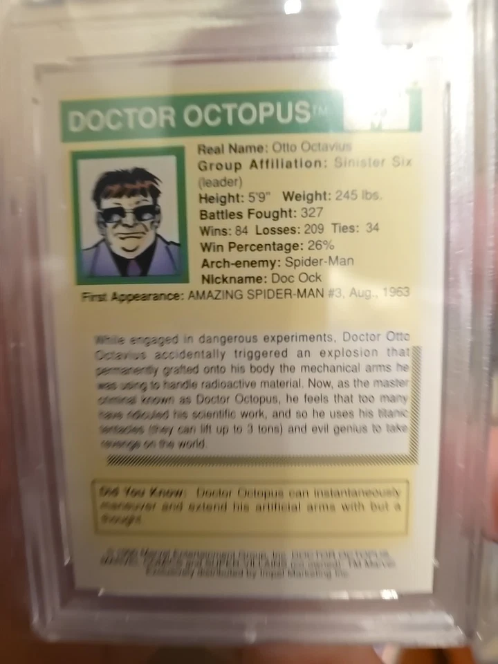 1990 Marvel Universe Doctor Octopus #59 PSA 10 Gem Mint - Image 3 of 4