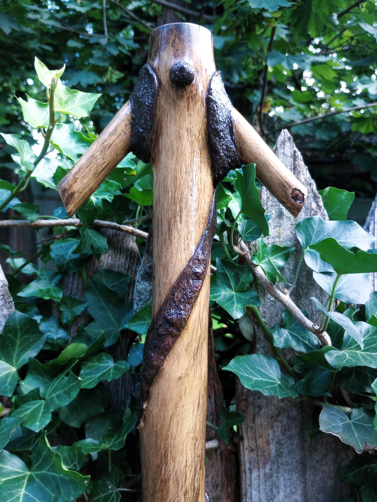 70" - Hand Carved - Finished - Twisted Maple Wood - Hiking Stick - Wizard Staff
