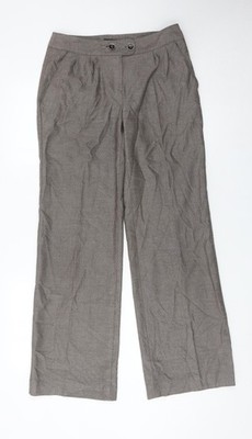 Next Damen grau Fischgrätmuster Anzughose Größe 8 Regular