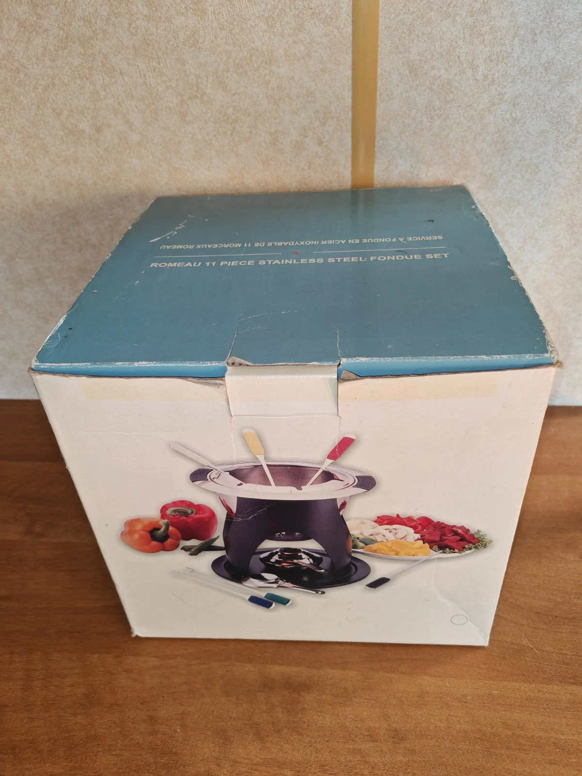 Romeau 11 Piece Stainless Steel Fondue Set - Complete Boxed Party Set Complete