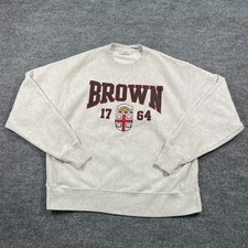 Vintage 90s Champion Brown University Sweatshirt Large 24x27 Reverse-Weave