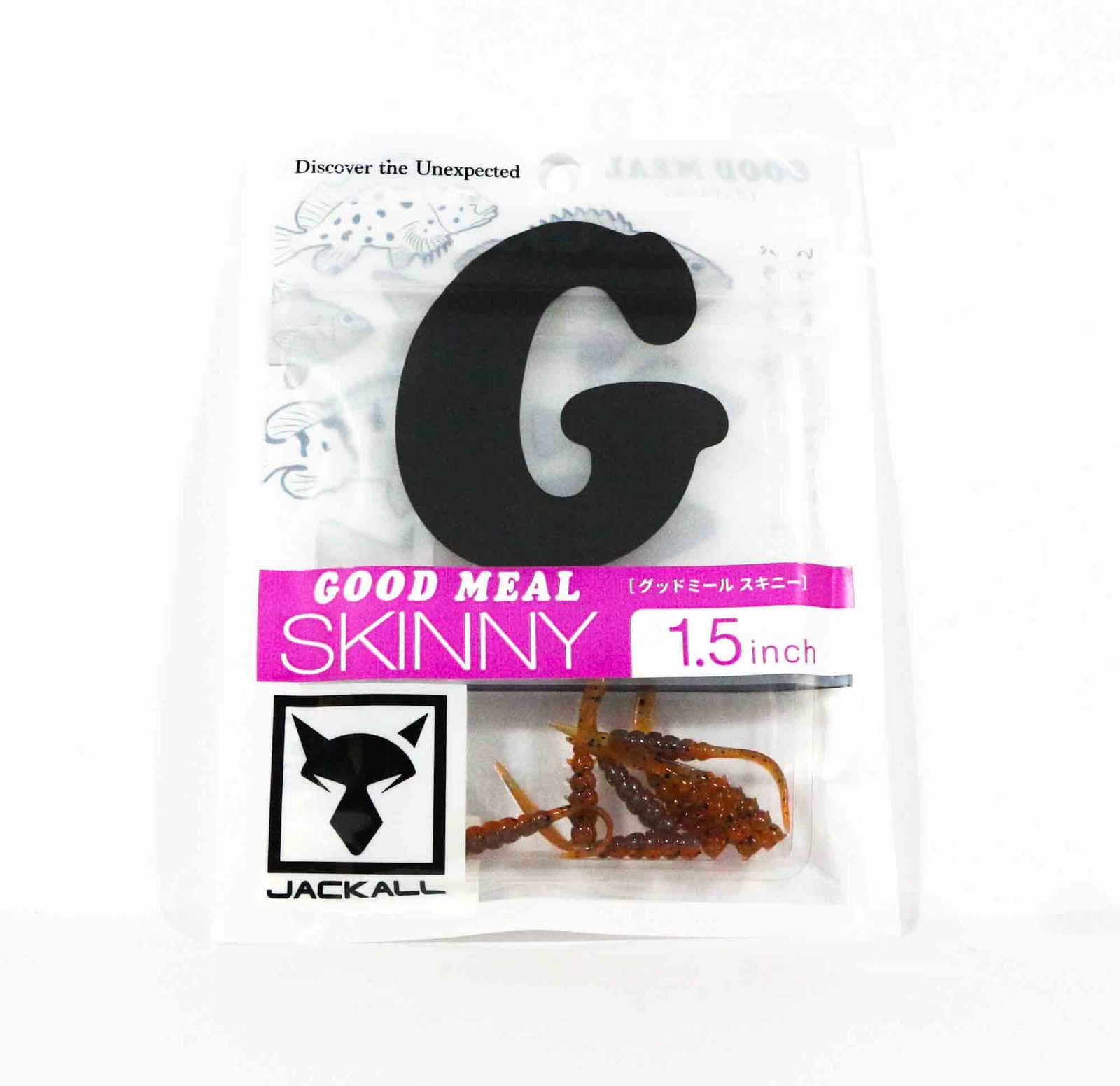 Jackall Soft Lure Good Meal Skinny 1.5 Inches Goodmeal Isome Orange (8089)