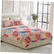 2-Piece Quilt Set - Mallory Classic Patchwork Size Quilt Twin Multicolor