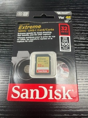 SanDisk Extreme 32GB Class 10 - SDHC Memory Card - SDSDXVT032GGNCIN