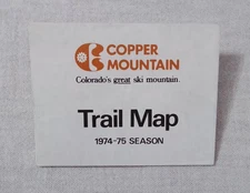 1974-1975 COPPER MOUNTAIN COLORADO SKI RESORT POCKET TRAIL MAP BROCHURE