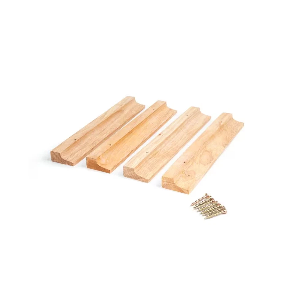 Soporte de copa de vino de madera para debajo del gabinete montado marrón Foto 2 de 4