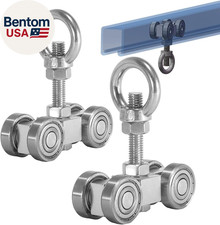 4 Wheel Silent Trolley Assembly Rollers Four Bearing Trolley Assembly for 1-5/8"