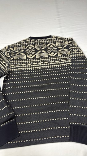 Ralph Lauren Double RL Crewneck Sweater Black and Cream Nordic Style. - Picture 12 of 17