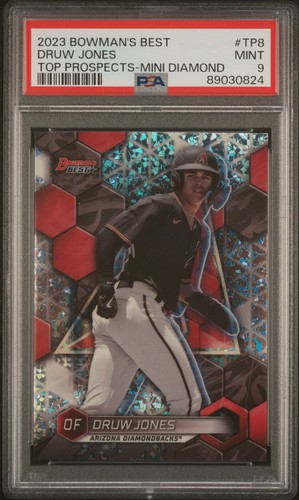 2023 Bowmans Best Druw Jones Mini Diamond /299 RC PSA 9 Diamondbacks Drew - Picture 1 of 4
