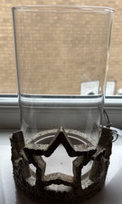 NEXT NEW "BERTIE BEAR STAR HURRCANE CANDLE HOLDER" NEW BOXED. H22CM. DIA 10.5CM
