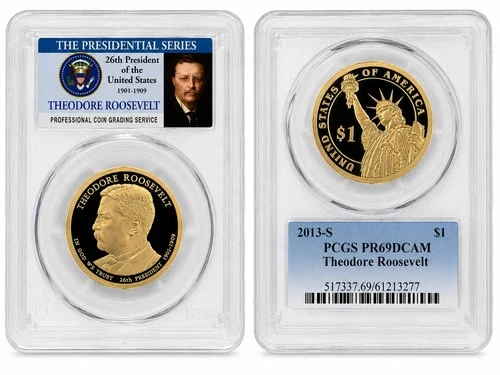 2013-S Presidential Dollar Theodore Roosevelt Proof — photo from the most recent tracked eBay sale